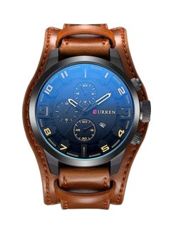 Men's Water Resistant Leather Chronograph Watch 8225
