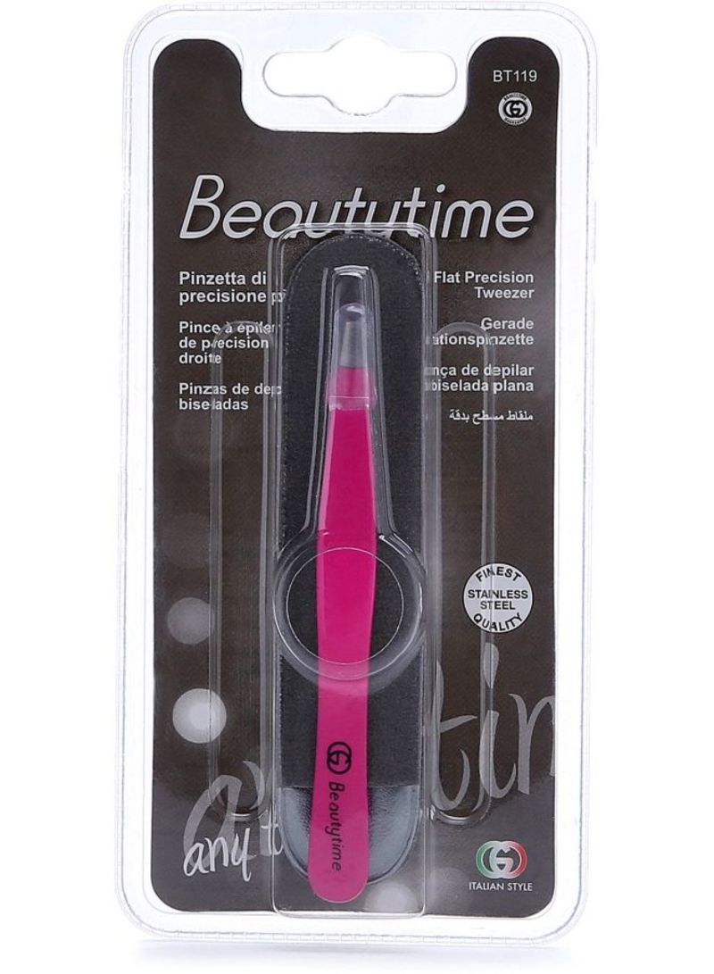 بيوتي تايم ملقط مسطح precision وردي