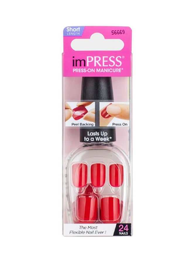 Call My Agent Nails Set Red