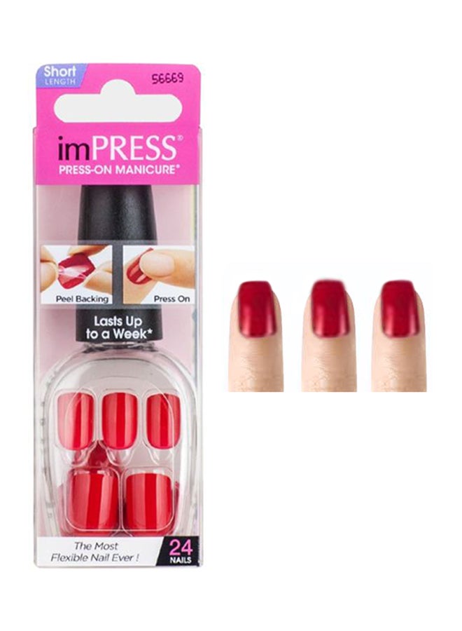 Call My Agent Nails Set Red