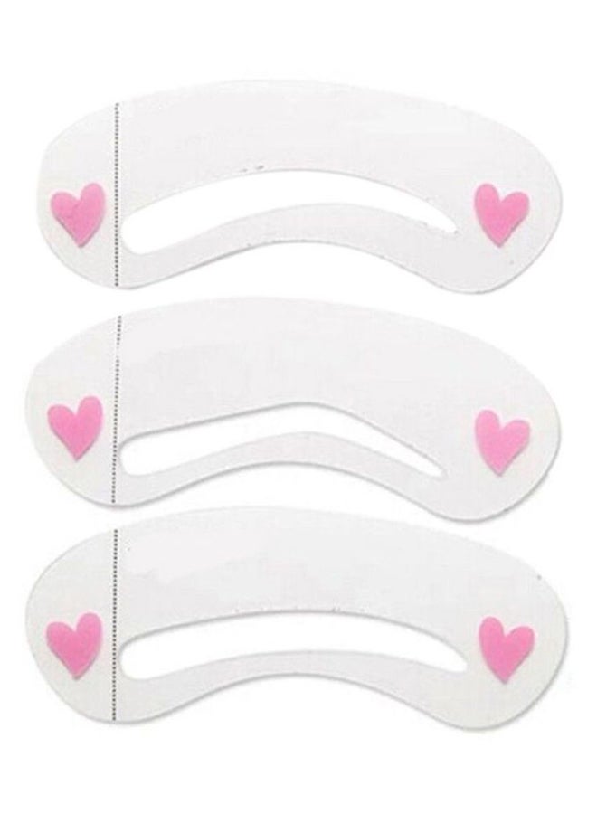 DubaiGallery Eyebrow Shaper 3 Style Grooming Stencil Kit White - Image 1