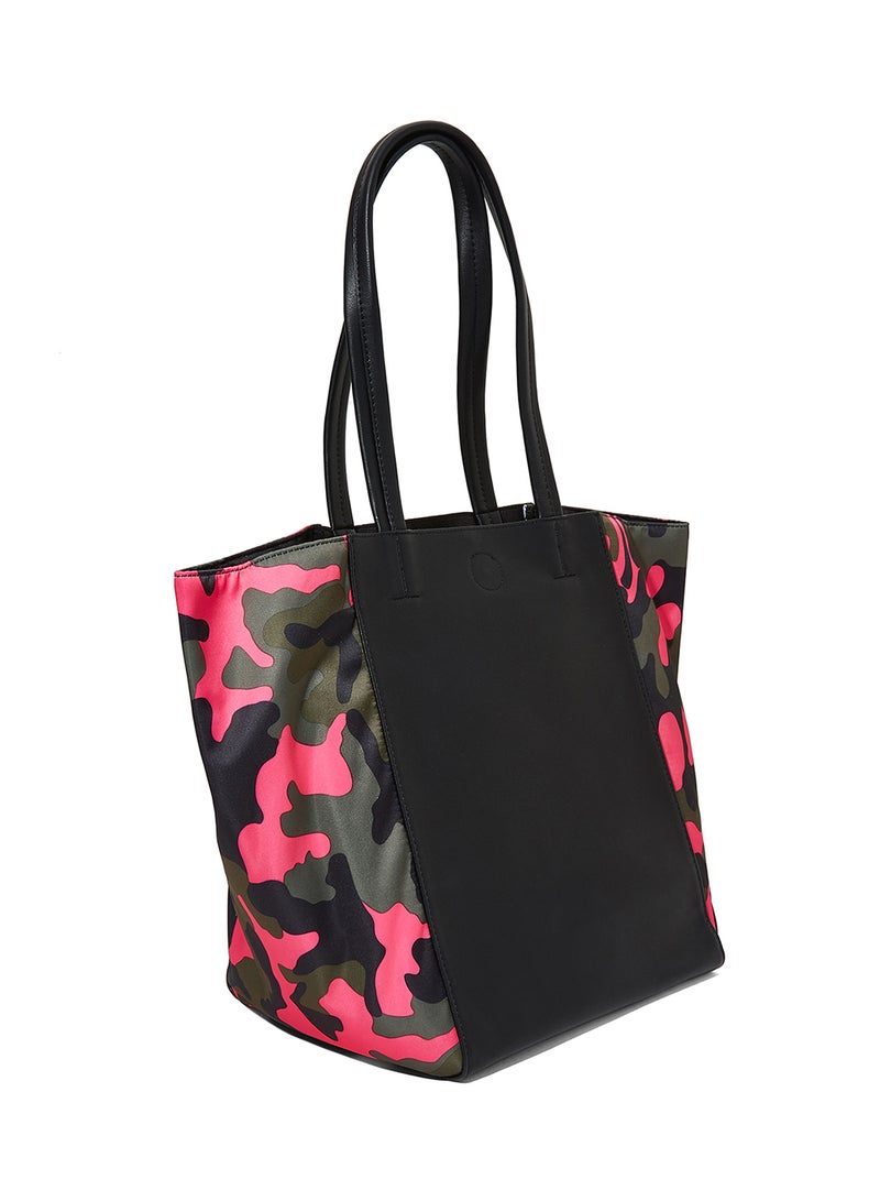 سوديني حقيبة حديثة للمتسوّقين وردي/أسود - Image 2