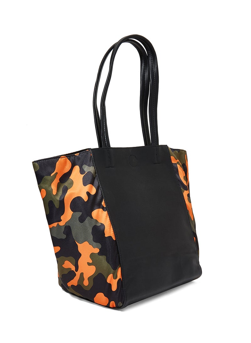 سوديني حقيبة حديثة للمتسوّقين برتقالي/أسود - Image 2