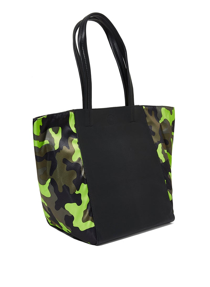 Sodini - Modern Shopper Bag Green/Black - Image 1