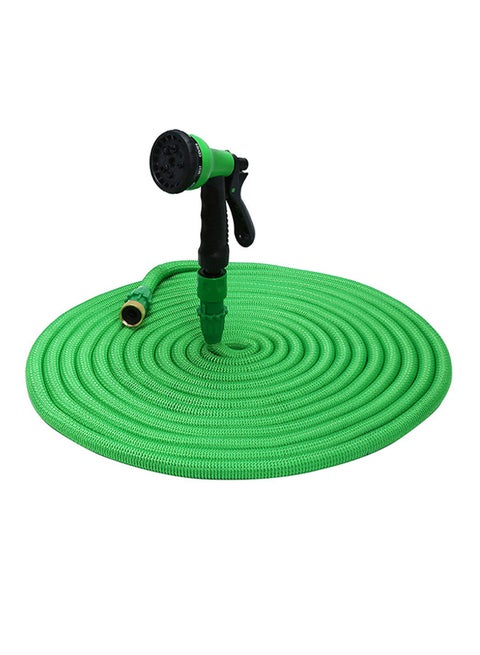 Tall Top Expandable Garden Hose Pipe With 8 In 1 Spray Gun Green 30×20×12cm