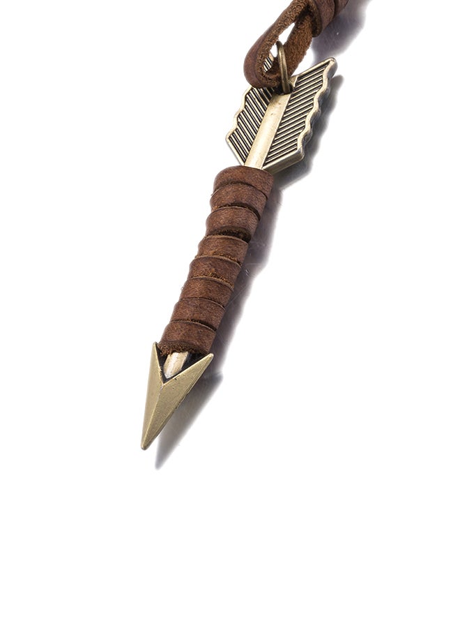 Sharpdo acc Vintage Hide Rope Pendant Necklace