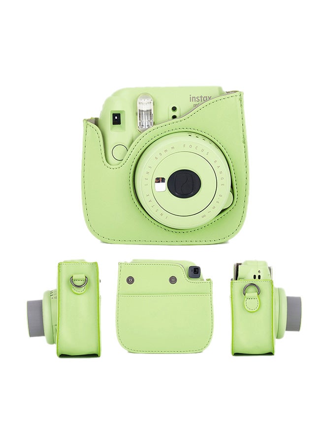 Instax Mini 9 Instant Camera With PU Leather Bag Case Lime Green