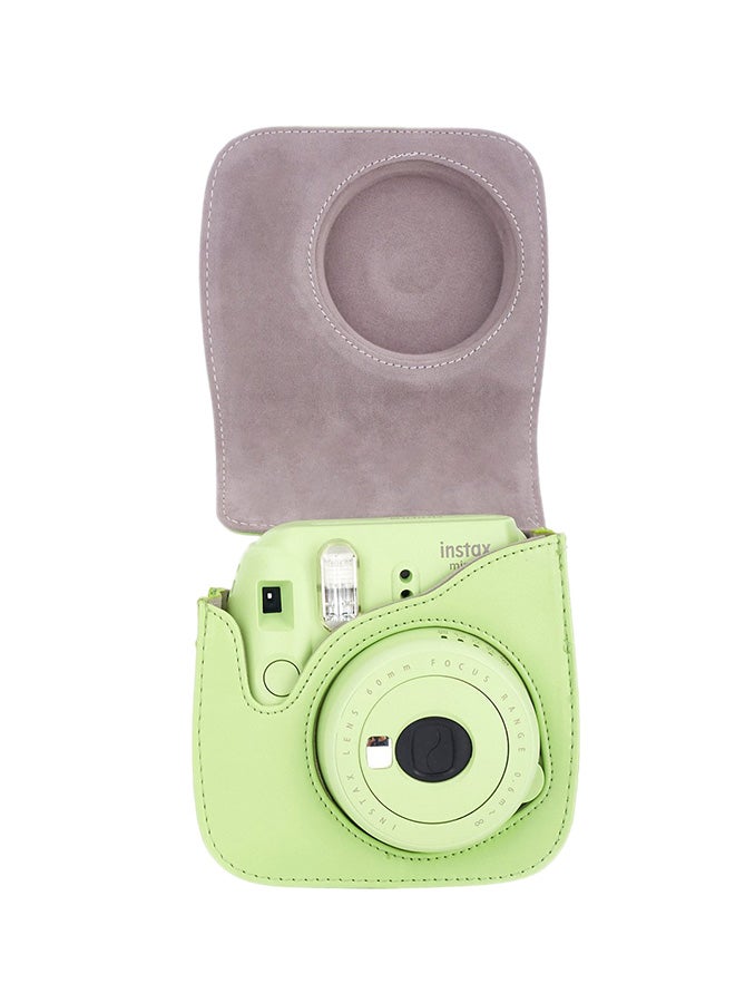 Instax Mini 9 Instant Camera With PU Leather Bag Case Lime Green