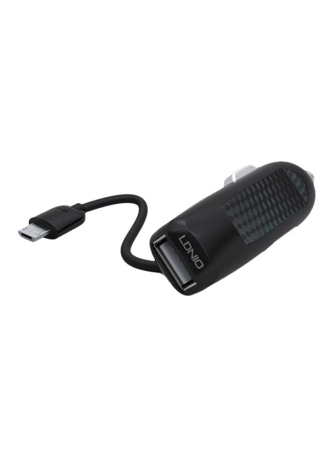 LDNIO Universal USB Car Charger Black - Image 1