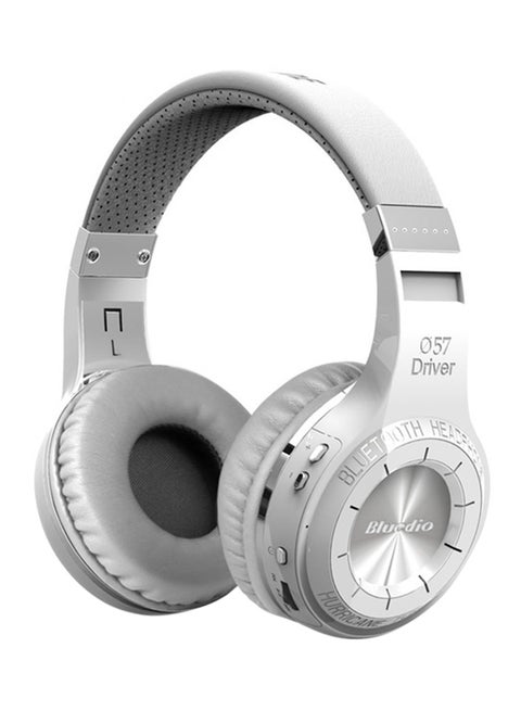 Over-Ear Stereo Bluetooth Headphones With Mic White