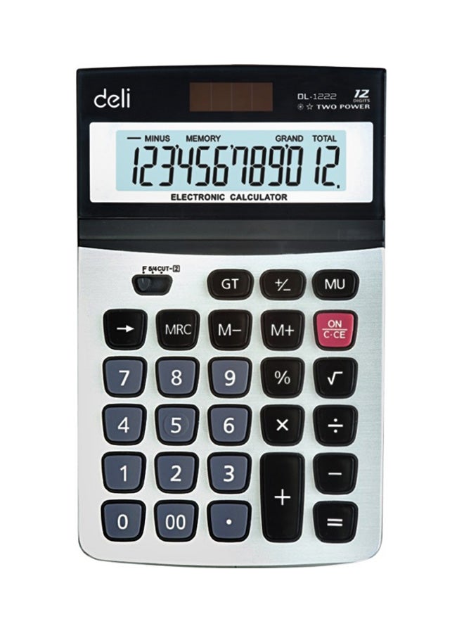 Deli 12-Digit Basic Calculator Black 