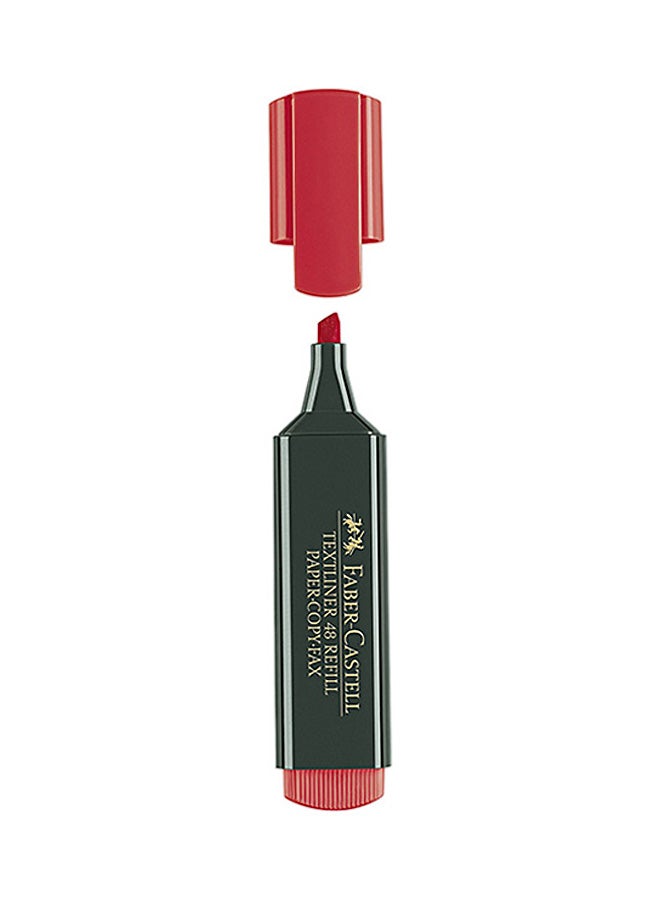 FABER-CASTELL - Chisel Tip Highlighter Pen Red - Image 1