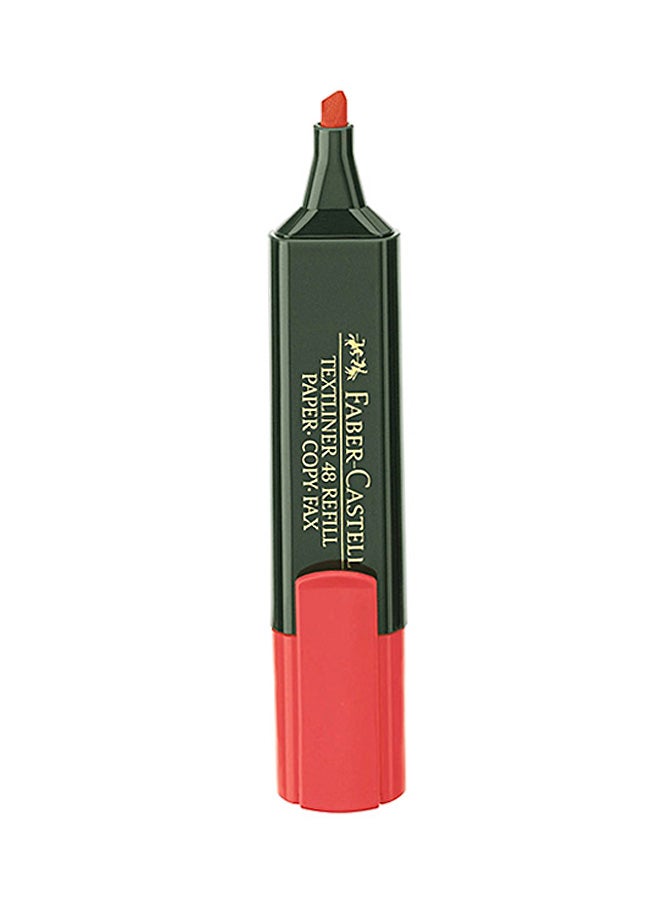 FABER-CASTELL - Chisel Tip Highlighter Pen Red - Image 1