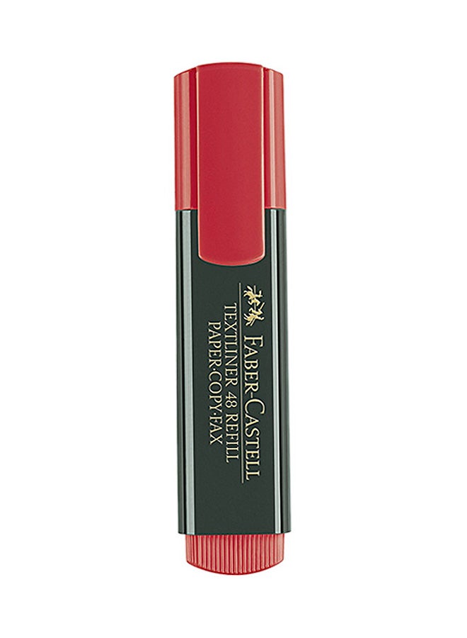 FABER-CASTELL - Chisel Tip Highlighter Pen Red - Image 1