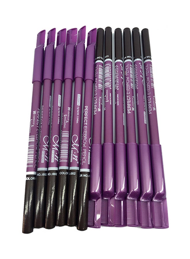 M.N 12-Piece Perfect Eyebrow Pencil Brown - Image 1