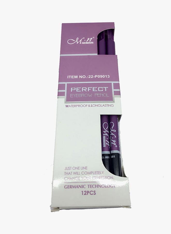 M.N 12-Piece Perfect Eyebrow Pencil Brown - Image 2