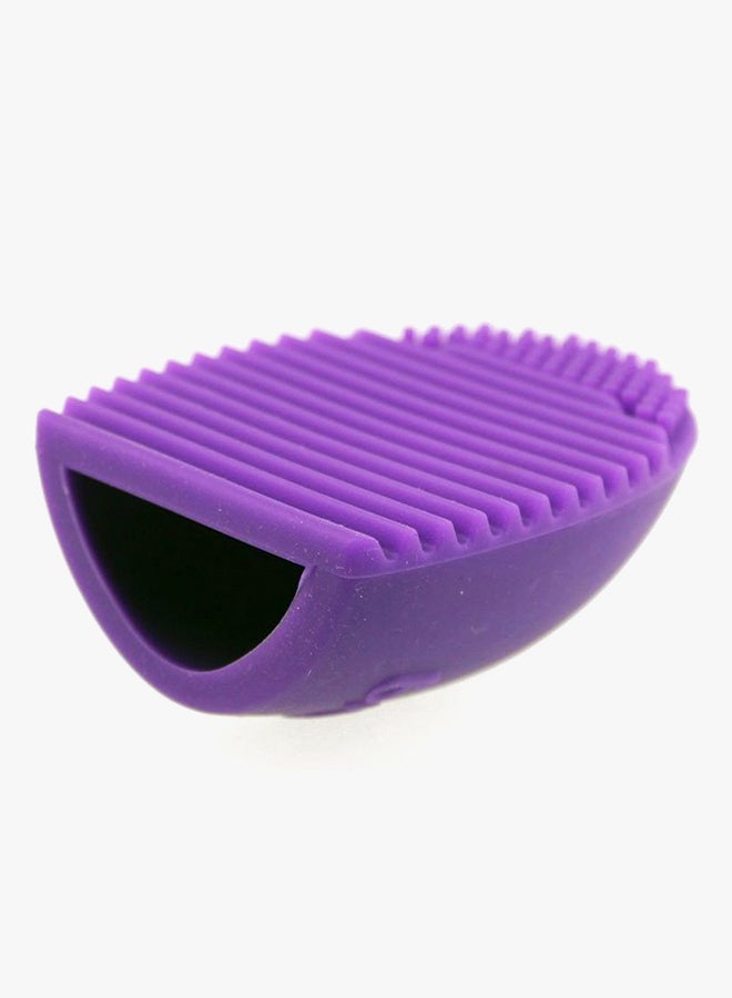 MakeUp for You - Heart Shaped Silicone Makeup Brush Cleaning Tool Purple - Image 1
