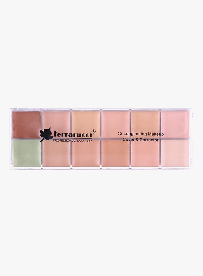 Ferrarucci 12-Color Long-Lasting Makeup Cover And Corrector Palette 01 Multicolour  - Image 1