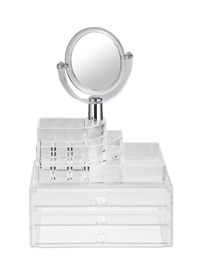 منظم أدوات تجميل مكوَّن من 4 أدراج شفاف - Image 1