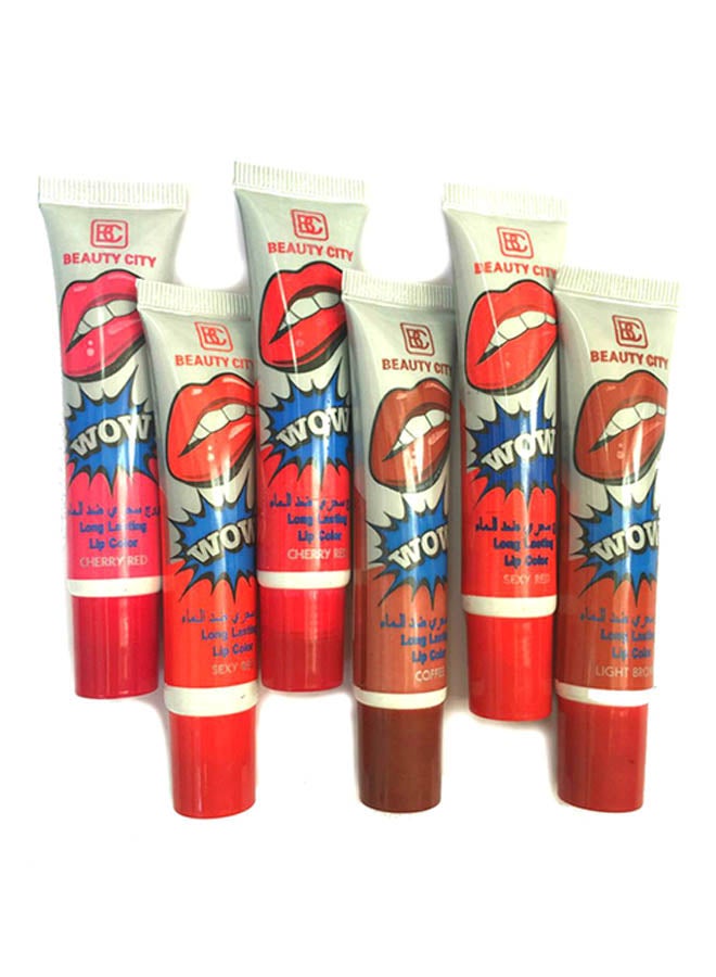 Beauty City Pack Of 6 Wow Lip Color Set Multicolour  - Image 1