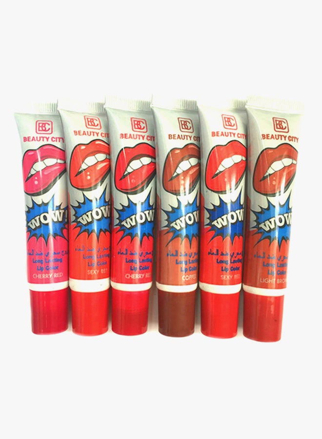 Beauty City Pack Of 6 Wow Lip Color Set Multicolour  - Image 3