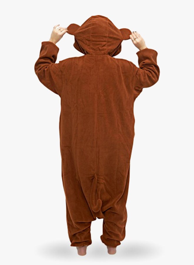Kigurumi - Monkey Themed Onesie Brown/Beige - Image 1