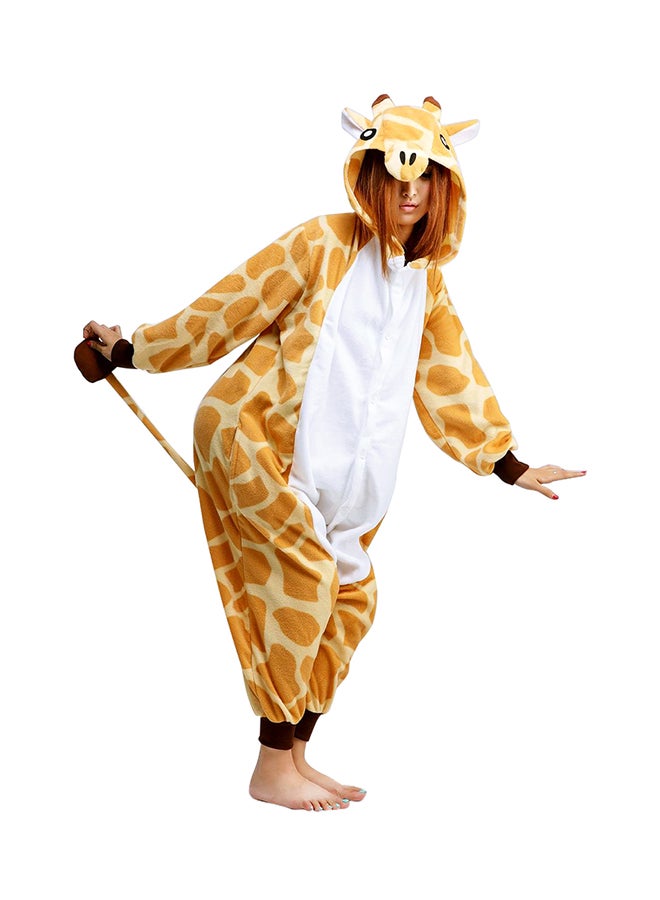 Kigurumi Giraffe Themed Onesie White/Beige/Yellow  - Image 1
