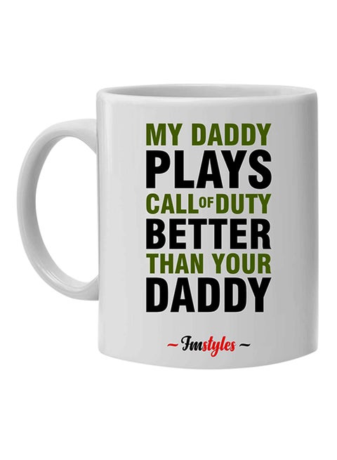 Funny Call Of Duty Game Printed Mug White 10cm