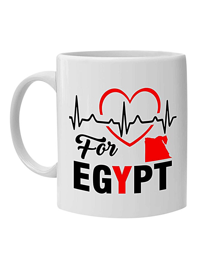 مج مطبوع عليه Love Egypt أبيض
