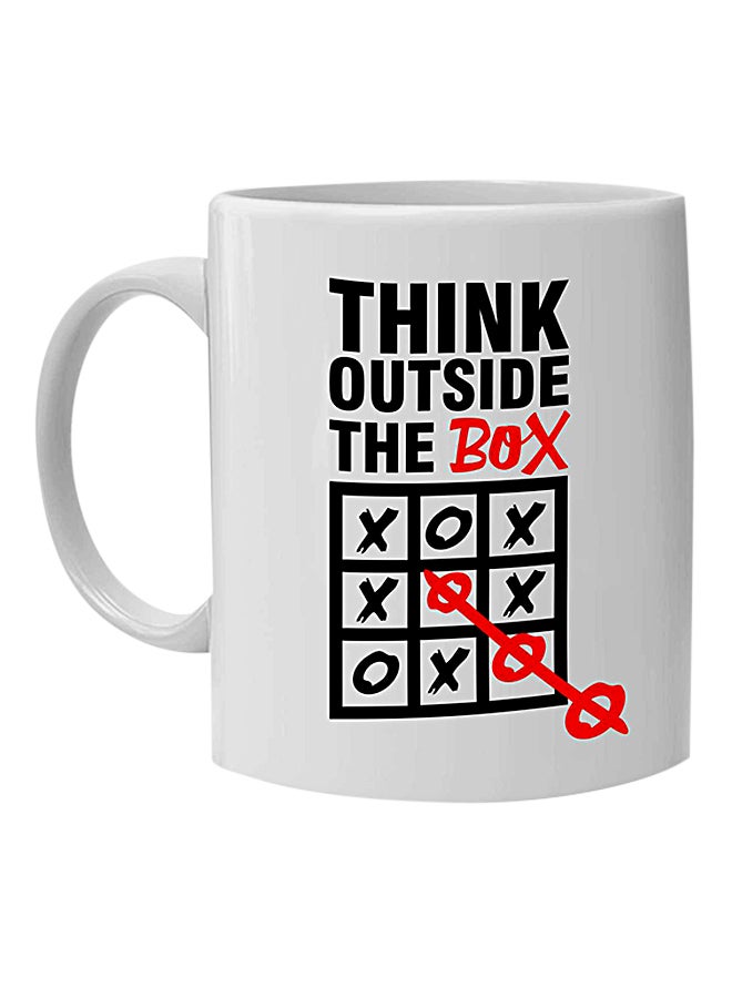Think Outside The Box Printed Mug White 10cm
