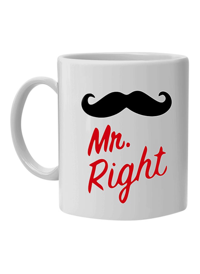 Fm Styles Mr. Right Printed Mug White 10cm 