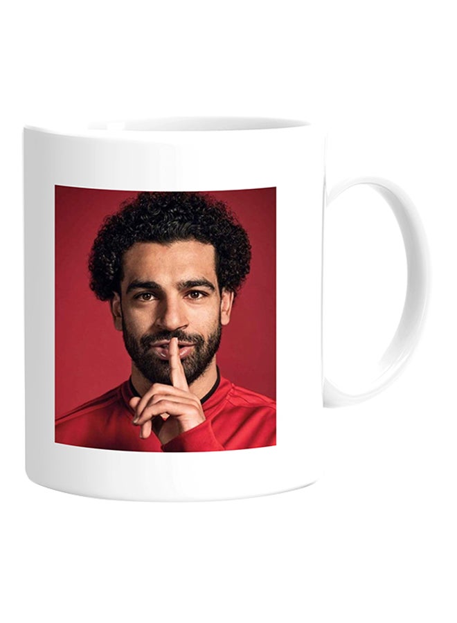 Fm Styles - Mohammed Salah Photo Printed Mug White 10cm - Image 1