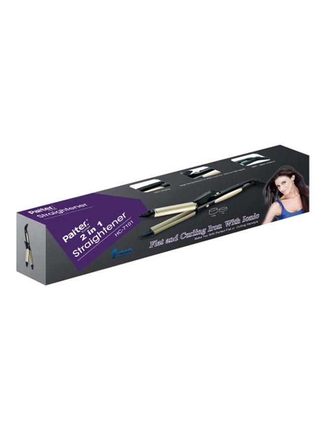 Paiter 2-In-1 Hair Straightener Iron Black/ Gold  - Image 3