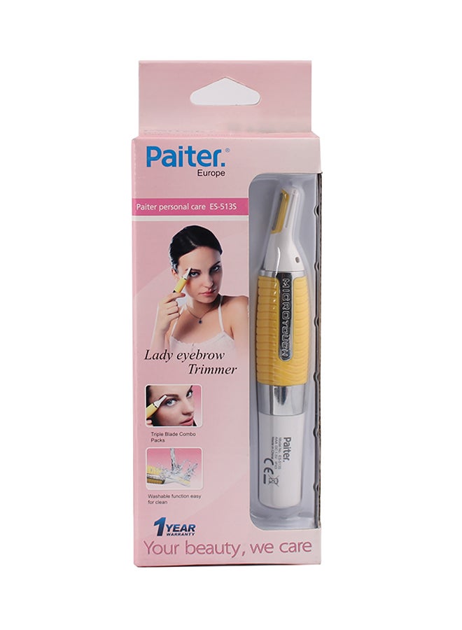 Paiter Eyebrow Trimmer Effortless and Precise Eyebrow Grooming for a Polished Look White/Yellow 14.5cm - Image 4