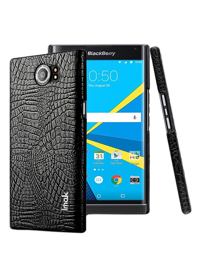 Imak Crocodile PU Polyurethane Back Case Cover For BlackBerry Priv Black