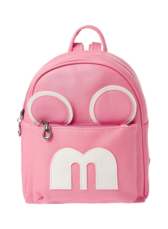 YUEJIN Faux Leather Backpack Pink - Image 1