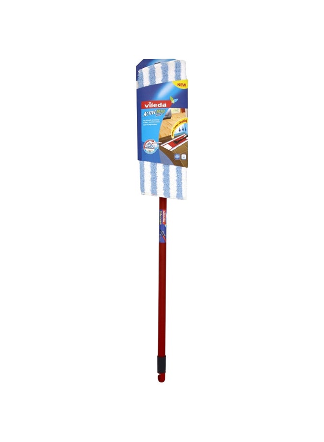 Vileda - ActiveMax Flat Floor Mop Set Red/BlackWhite 96x47x6cm - Image 1