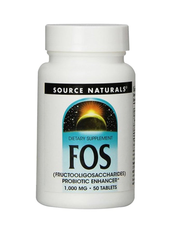Source Naturals Dietary Supplement FOS - 50 Tablets 