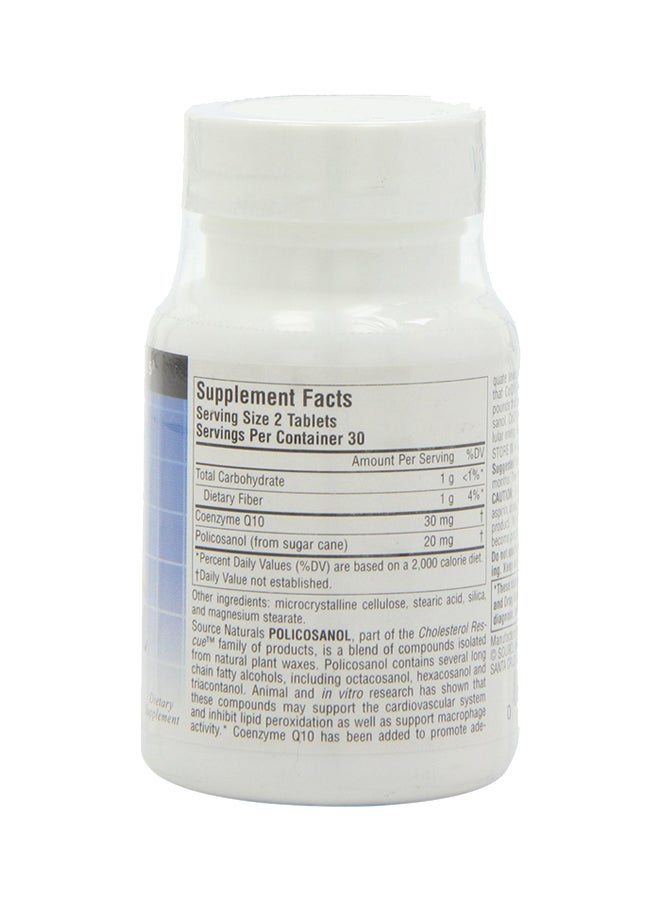 Source Naturals Policosanol With Coenzyme Q10 - 60 Tablets - Image 2