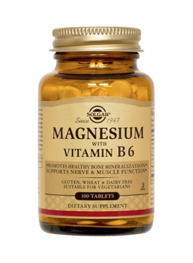 Magnesium With Vitamin B6 - 100 Tablets - v1522326056/N14002451A_1