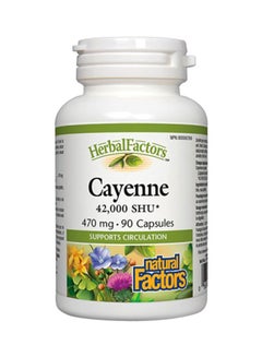natural Factors Cayenne 42000 Shu - 90 Capsules 