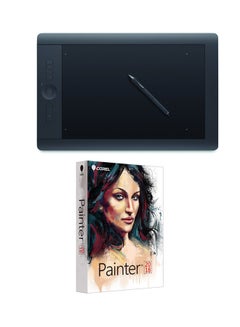 Intuos Pro Small Pen and Touch Tablet + Free Corel Painter 2018 Worth 400$ Black