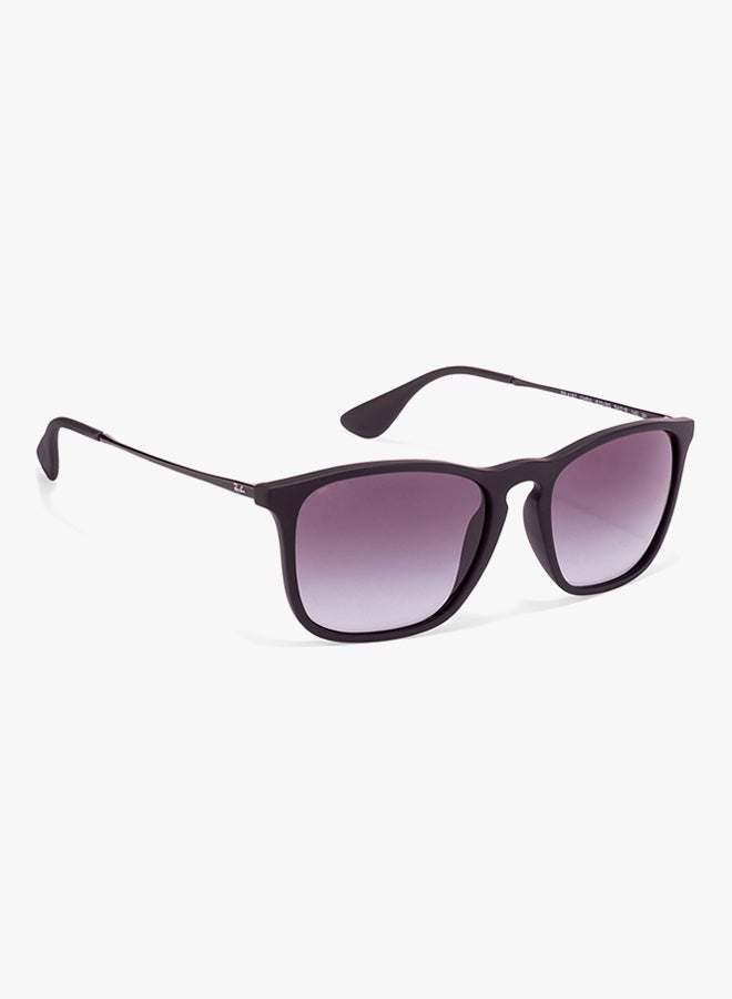 نظارة شمسية بإطار مربع كامل الحواف - طراز Rb4187 622/8G - مقاس العدسة: 54 مم - لون أسود