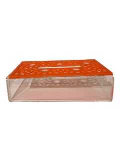 Maysha Plexi Tissue Box Orange/Clear 20cm 