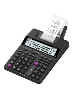 12-Digit Print And Check Calculator Black