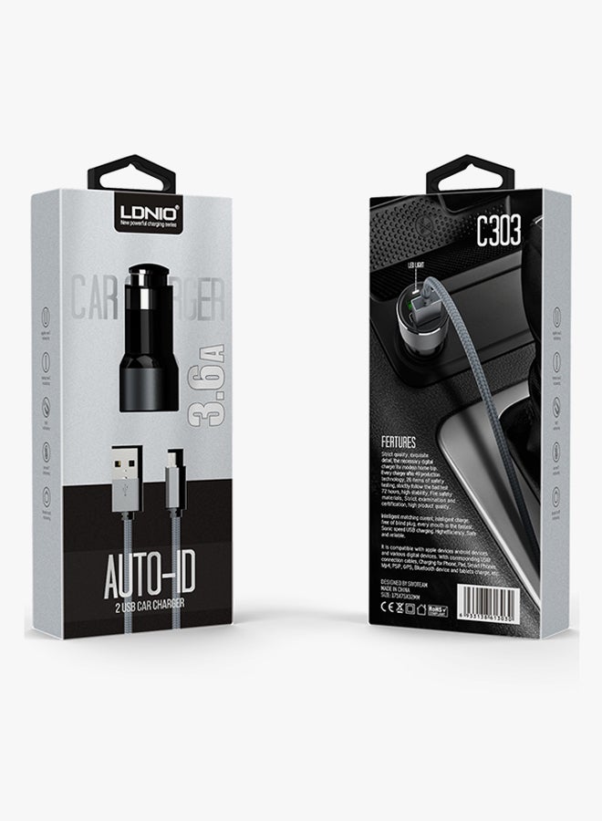 LDNIO Turbo Car Charger Black - Image 4