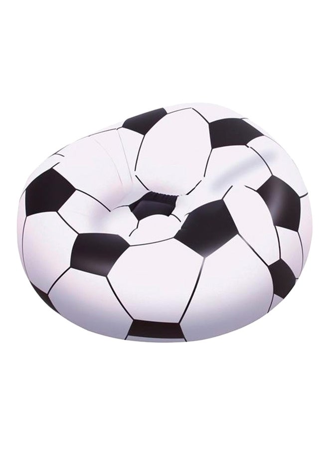 Bestway - Beanless Soccer Ball Chair 114x112x71cm  -26-75010 White/Black 114x112cm - Image 1