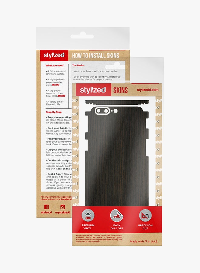 Stylizedd Premium Vinyl Skin Decal Body Wrap For OnePlus 5 Wood Dark Tamo  - Image 3