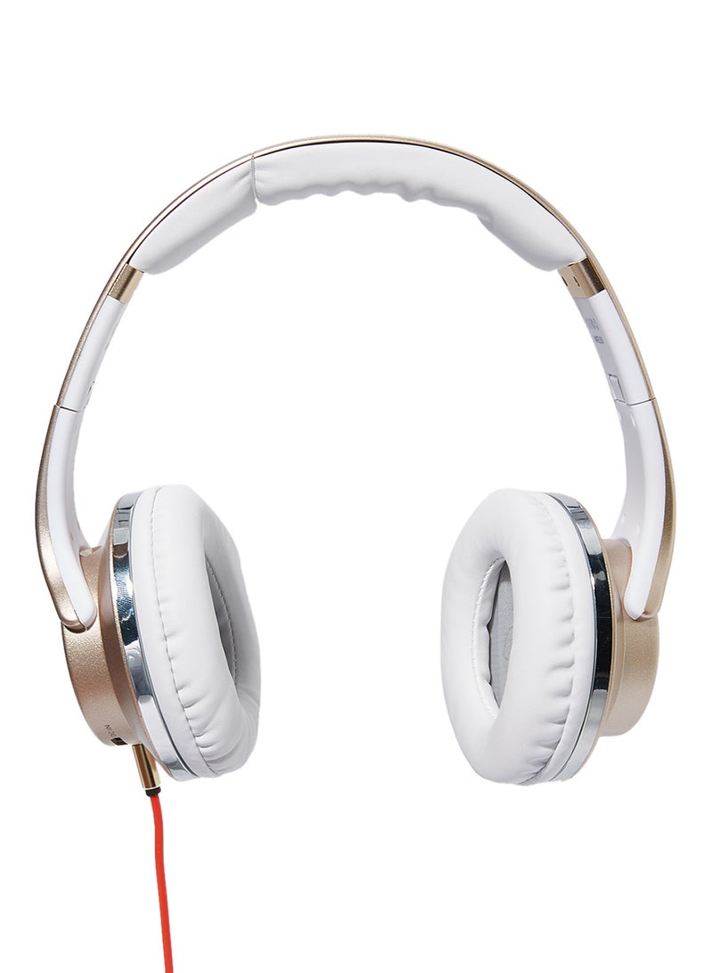 Twist-Out Over-Ear 2-In-1 Bluetooth Headset And Speaker Gold