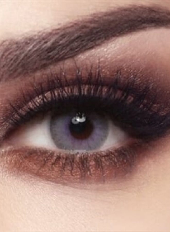 بيلا عدسات لاصقة شهرية إيليت بلون رمادي أرجواني للاستخدام مرة واحدة